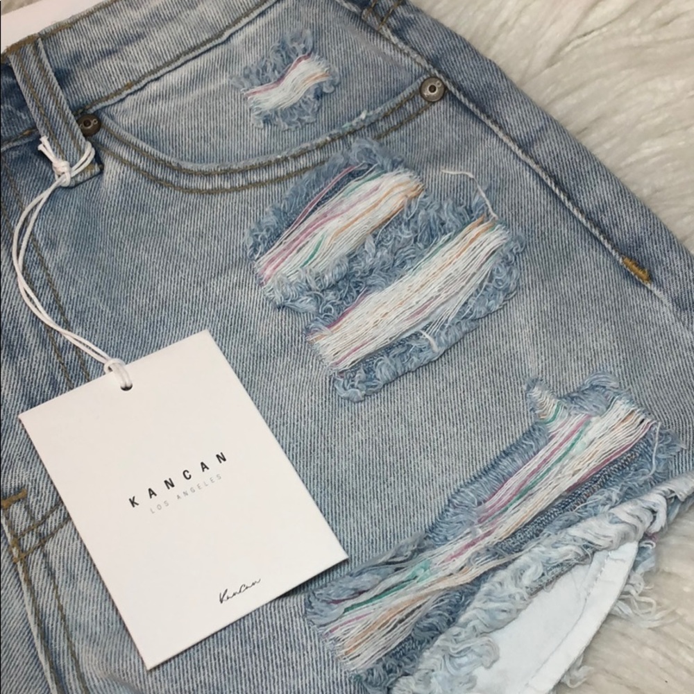 KanCan • Distressed High Rose Shorts